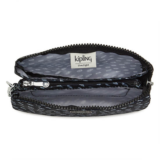 Sacs Kipling Creativity Large Printed Pouch Noir Blanche | FR 1123LI